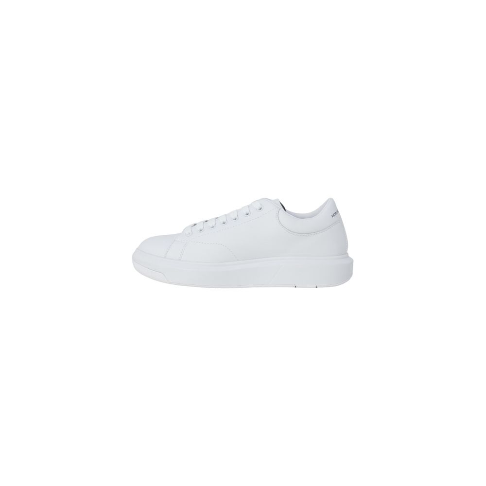 Armani Exchange Weiße Low-Top-Sneaker aus Leder