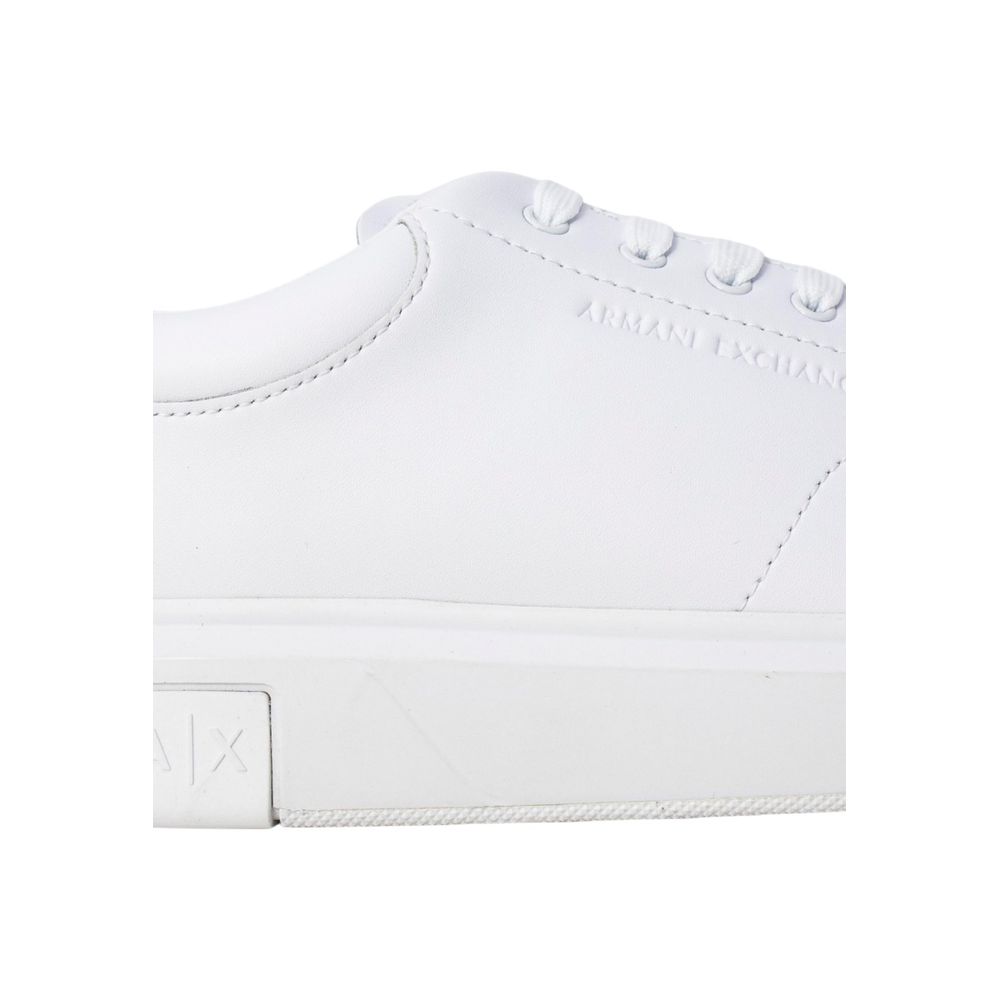 Armani Exchange Weiße Low-Top-Sneaker aus Leder