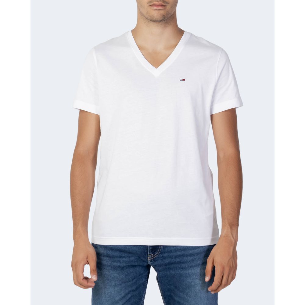 Tommy Hilfiger Jeans Weißes Baumwoll-T-Shirt