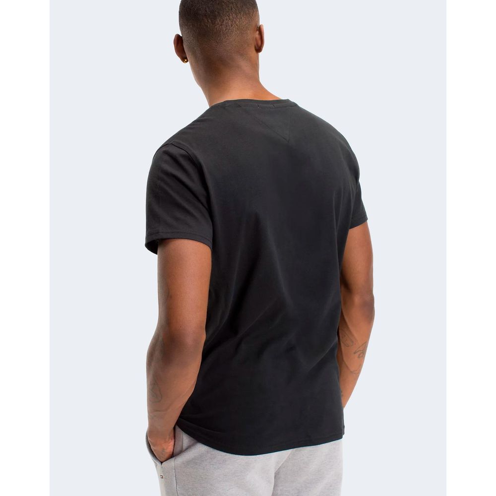 Tommy Hilfiger Jeans Schwarzes Baumwoll-T-Shirt