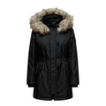 Only Schwarzer Parka aus Polyester