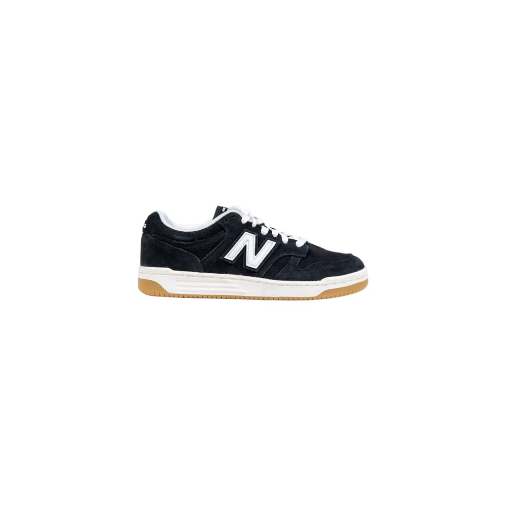 New Balance Schwarze und weiße Leder-Sneaker im Athletic-Stil
