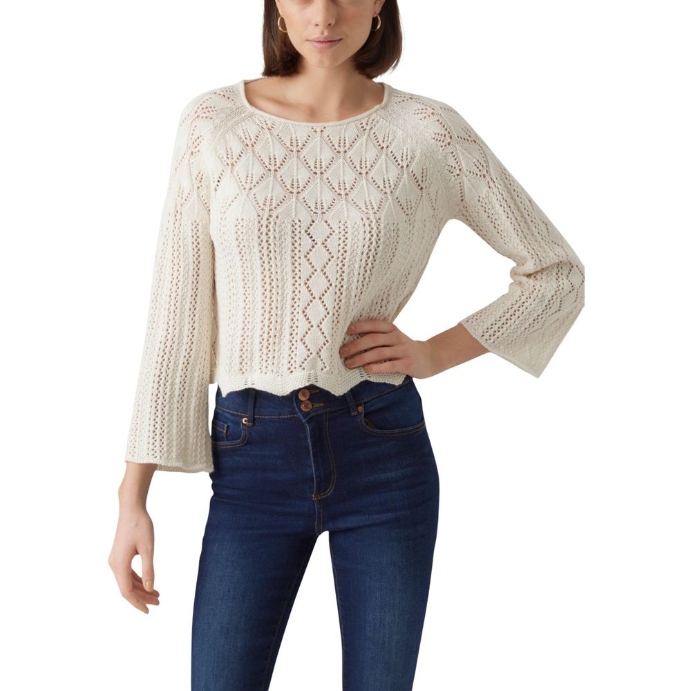 Vero Moda Beige Baumwoll-Sweatshirt