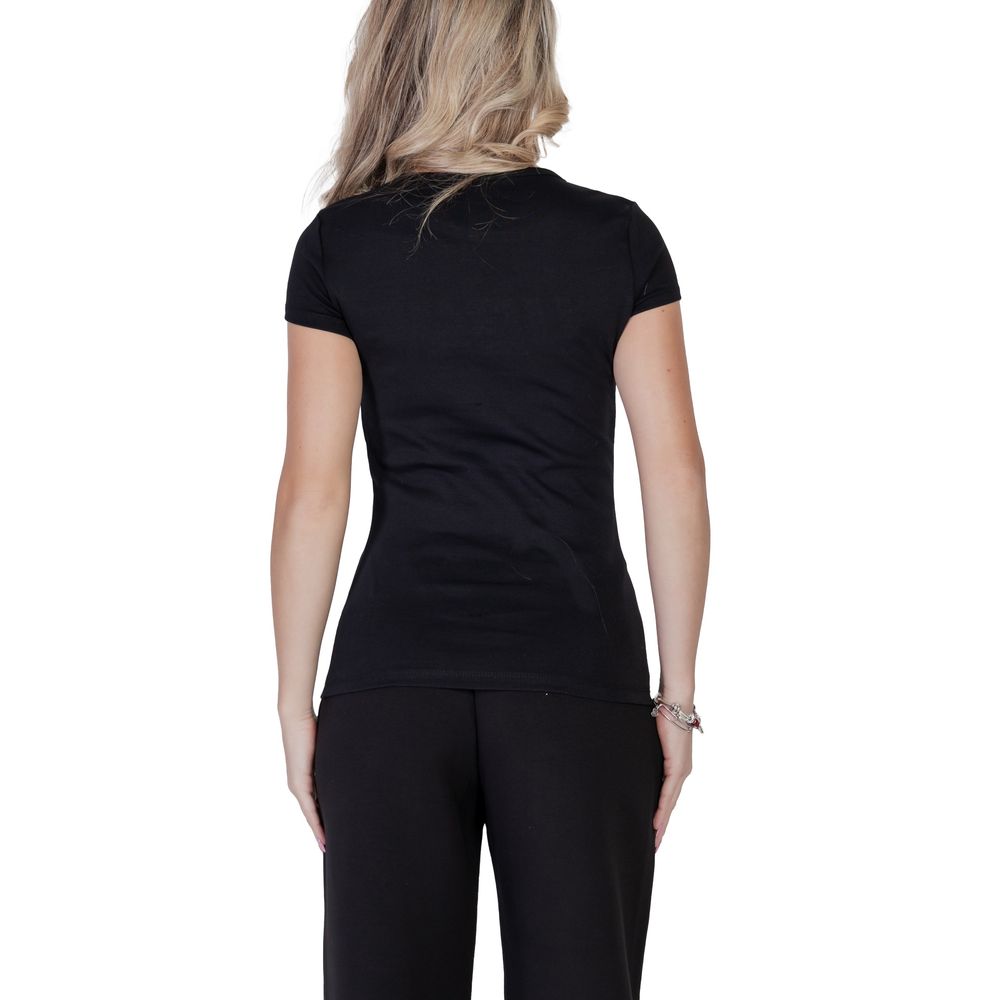 Guess Active Schwarzes Baumwoll-T-Shirt