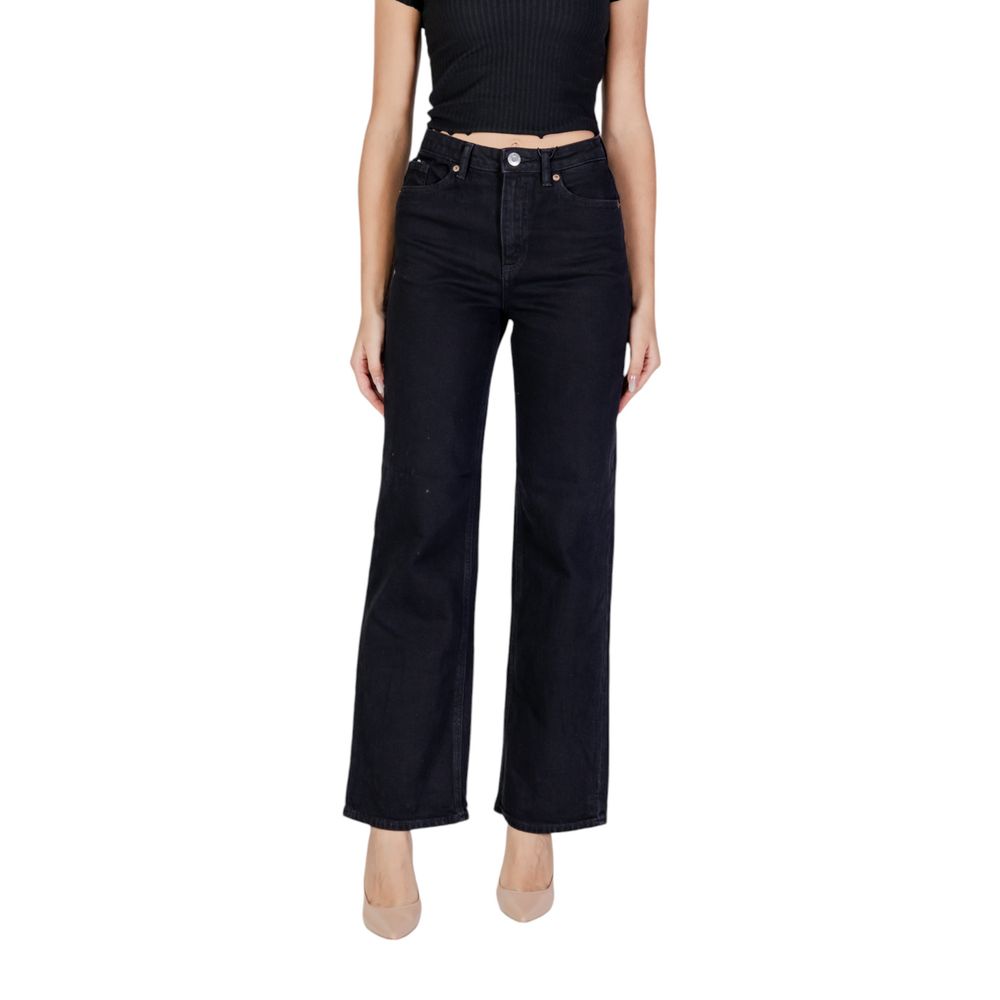 Vero Moda Schwarze Mom Jeans aus Baumwolle