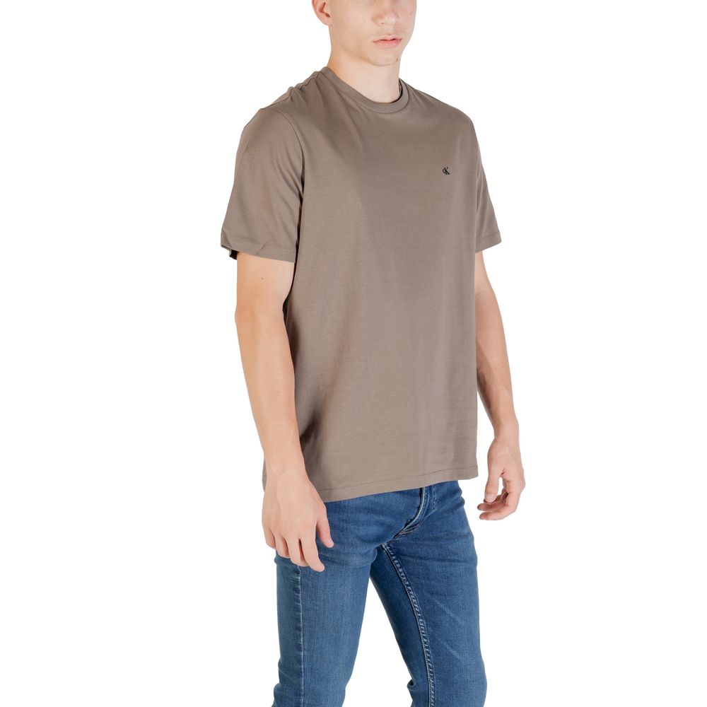 Calvin Klein Jeans Braunes Baumwoll-T-Shirt