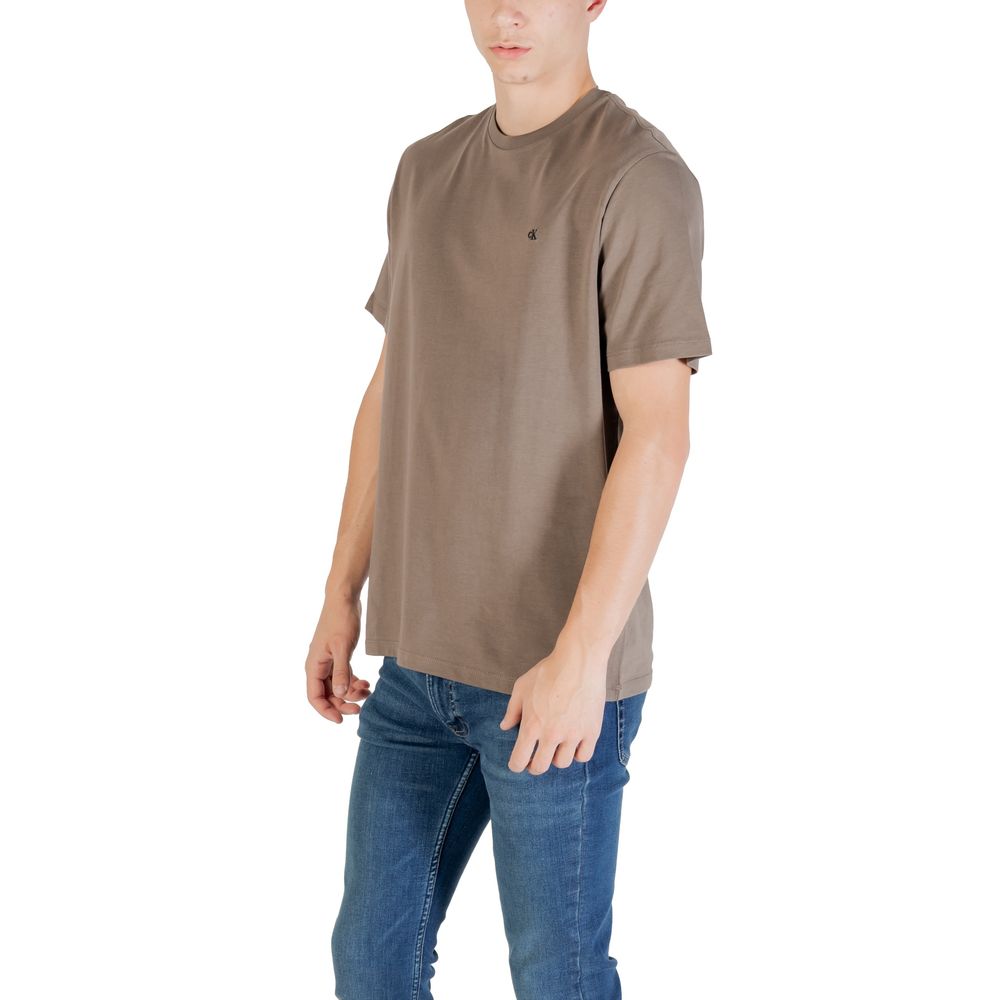 Calvin Klein Jeans Braunes Baumwoll-T-Shirt