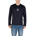 Armani Exchange Blaues Baumwoll-Langarmshirt