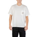 Armani Exchange Cremefarbenes Baumwoll-T-Shirt