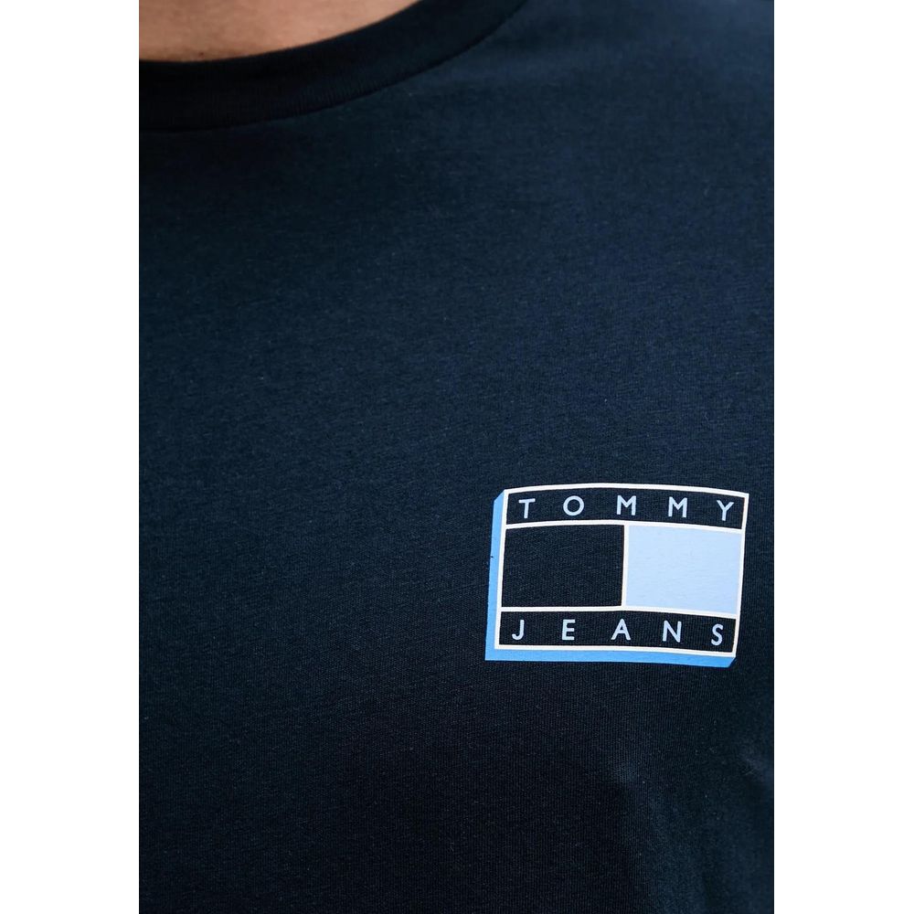 Tommy Hilfiger Jeans Blaues T-Shirt aus recycelter Baumwolle