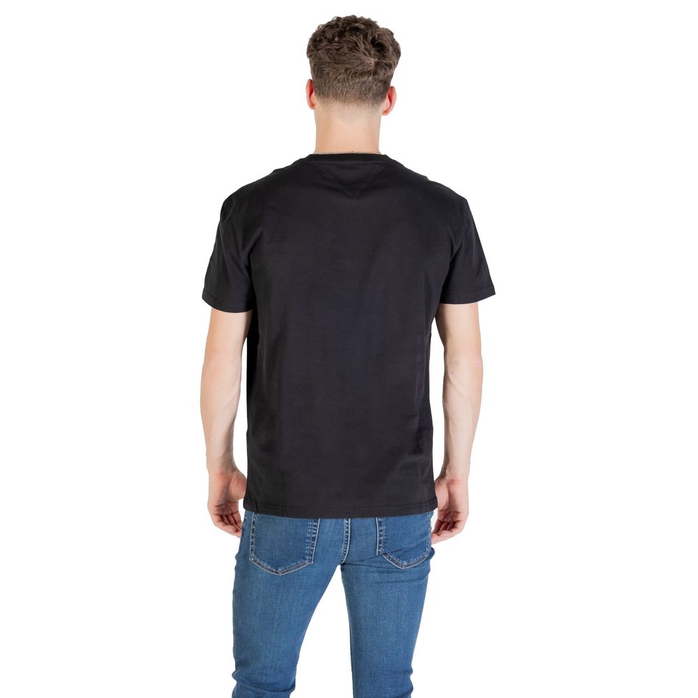Tommy Hilfiger Jeans Schwarzes T-Shirt aus recycelter Baumwolle