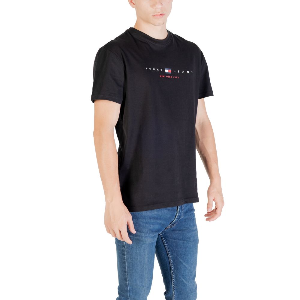Tommy Hilfiger Jeans Schwarzes T-Shirt aus recycelter Baumwolle