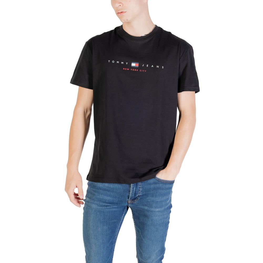 Tommy Hilfiger Jeans Schwarzes T-Shirt aus recycelter Baumwolle