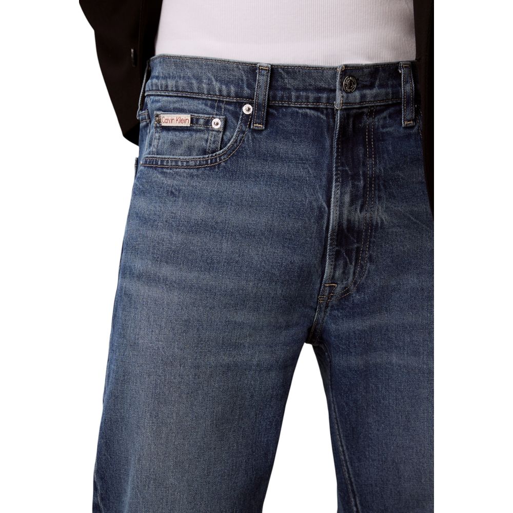 Calvin Klein Jeans Blaue Baumwolljeans im Relaxed Fit