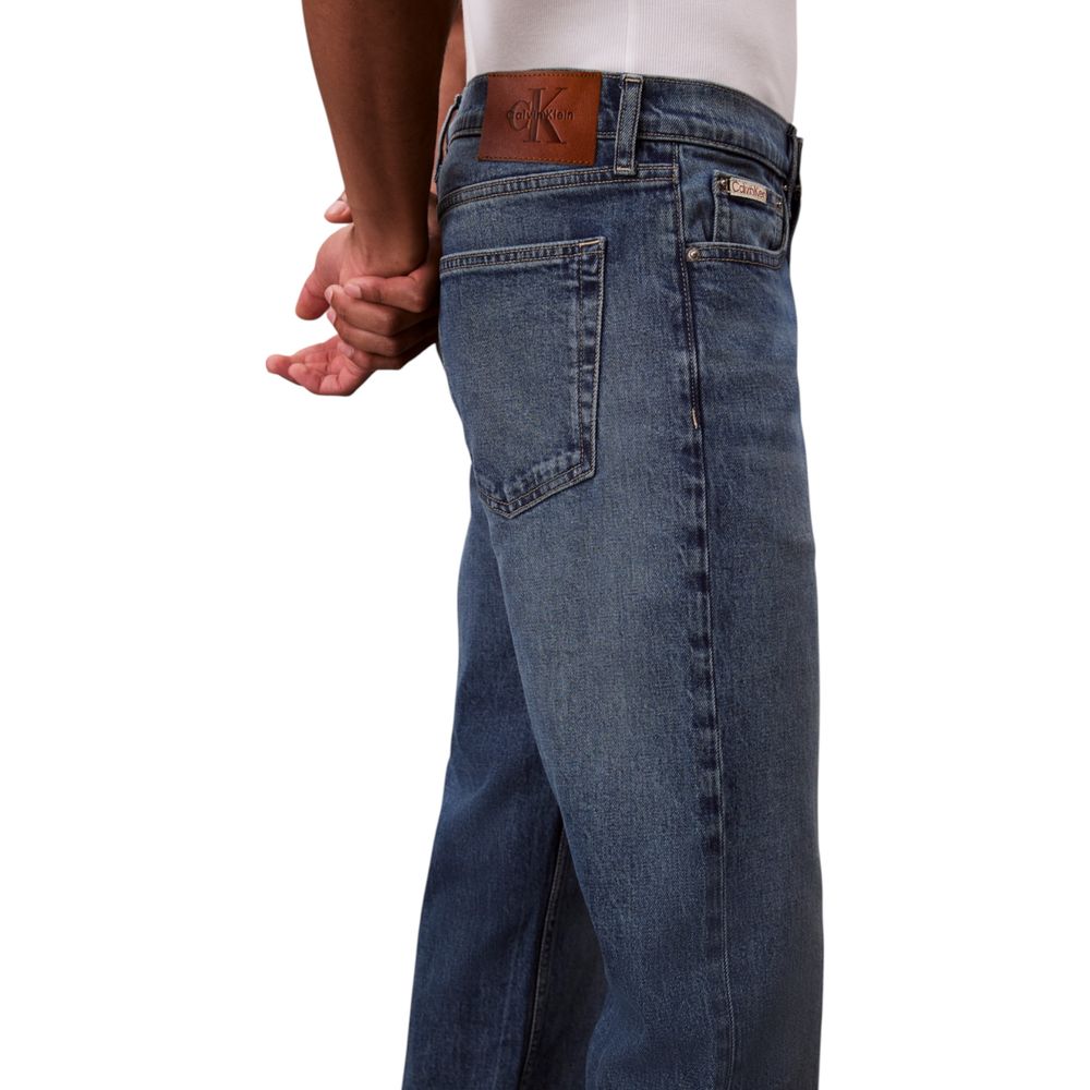 Calvin Klein Jeans Blaue Baumwolljeans im Relaxed Fit