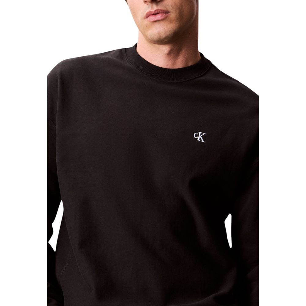 Calvin Klein Jeans Schwarzer Baumwoll-Sweatshirt