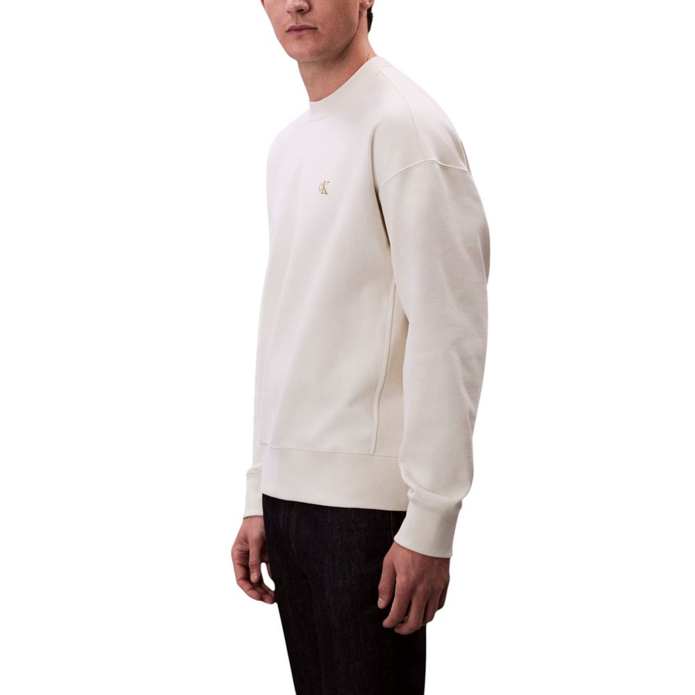 Calvin Klein Jeans Weißes Baumwoll-Sweatshirt
