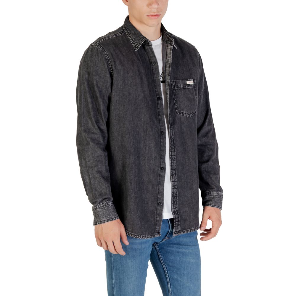 Calvin Klein Jeans Schwarzes Denim-Hemd