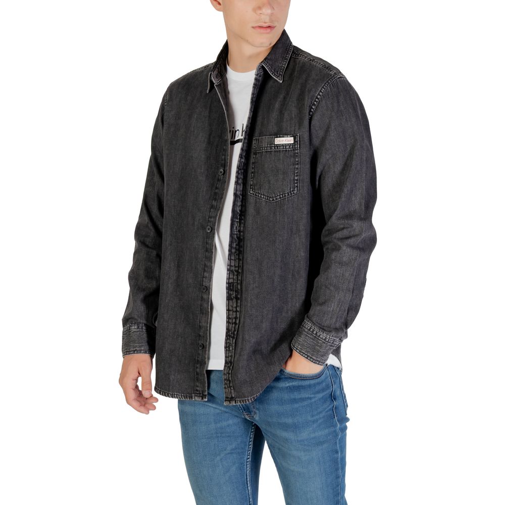 Calvin Klein Jeans Schwarzes Denim-Hemd