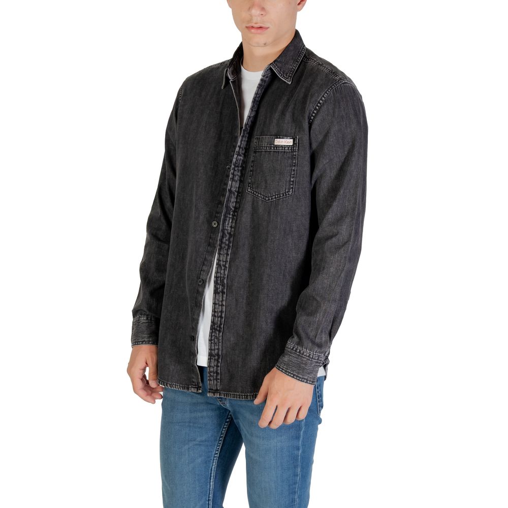 Calvin Klein Jeans Schwarzes Denim-Hemd