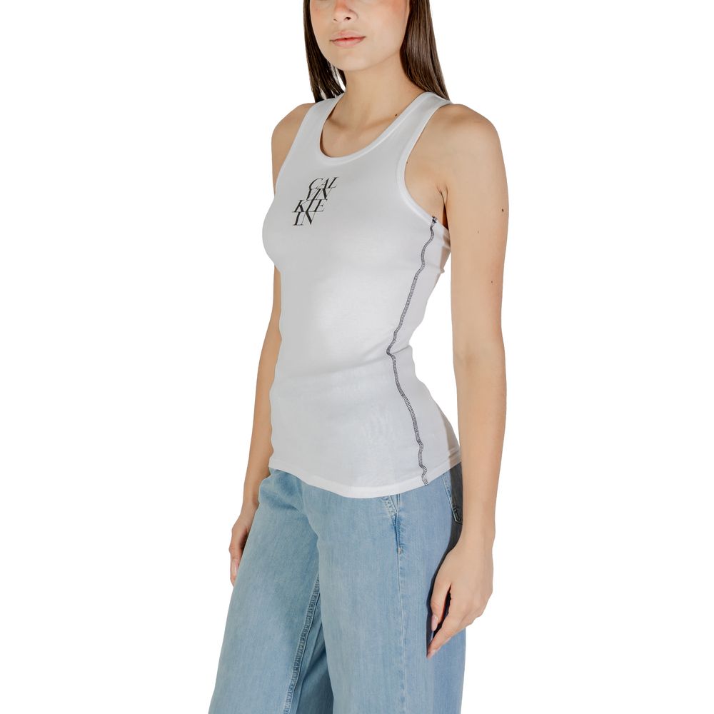 Calvin Klein Jeans Weißes Baumwoll-Top