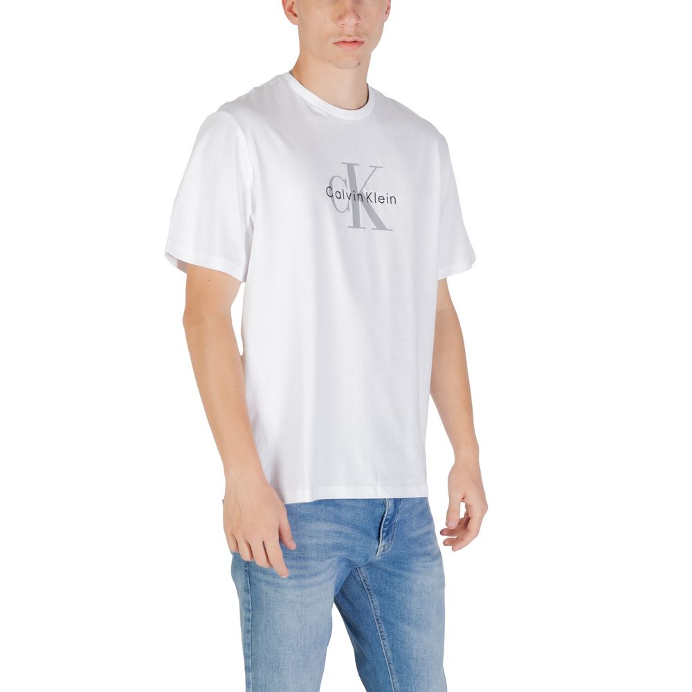 Calvin Klein Jeans Weißes Baumwoll-T-Shirt