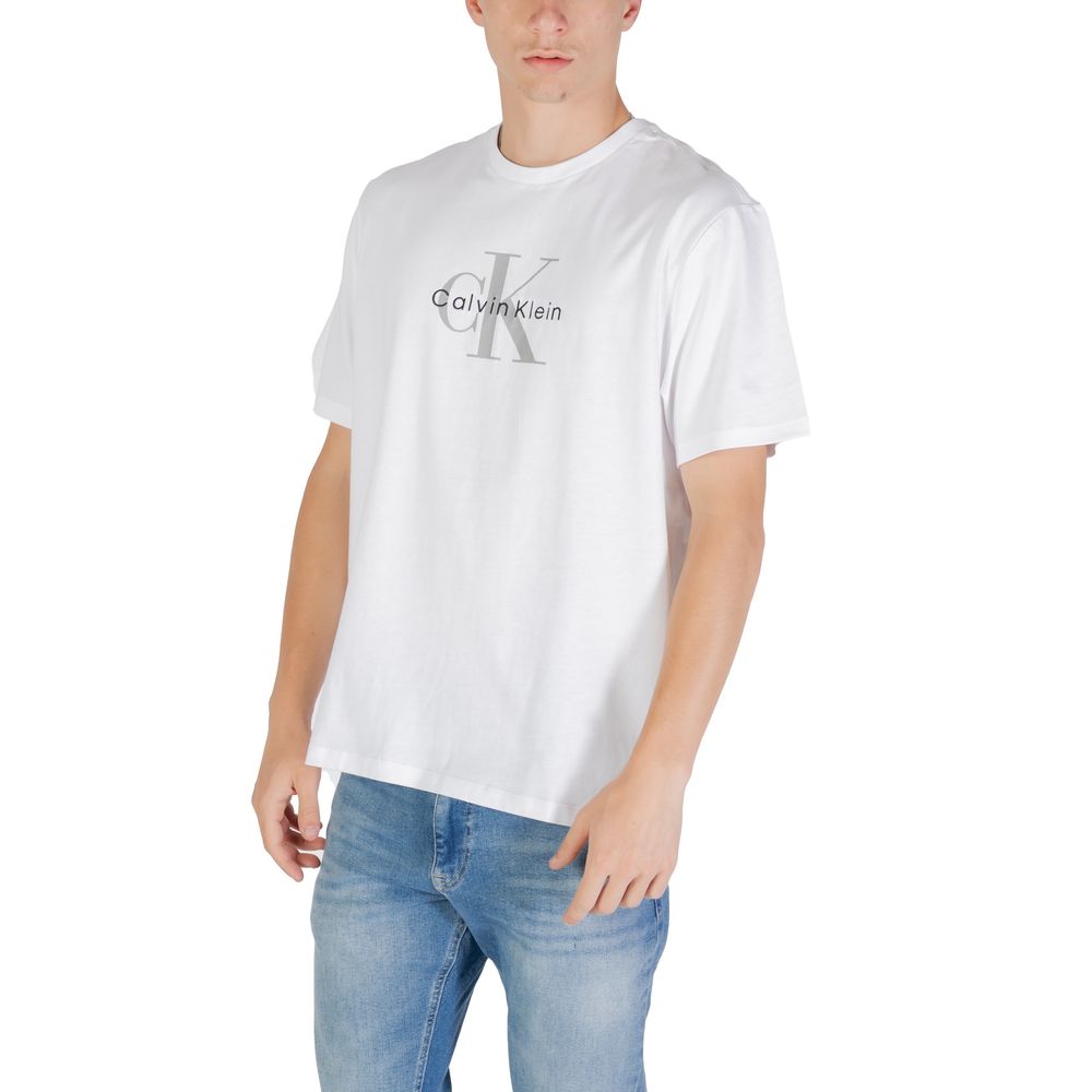 Calvin Klein Jeans Weißes Baumwoll-T-Shirt