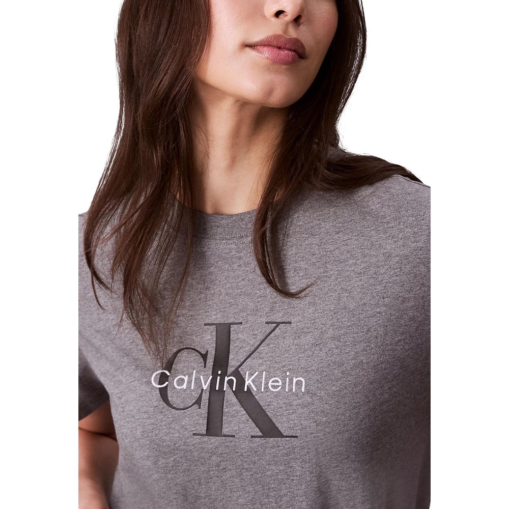 Calvin Klein Jeans Graues Baumwoll-T-Shirt