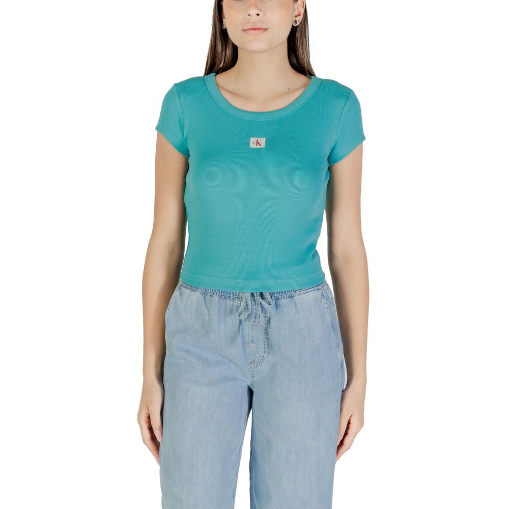 Calvin Klein Jeans Blaues Baumwoll-T-Shirt