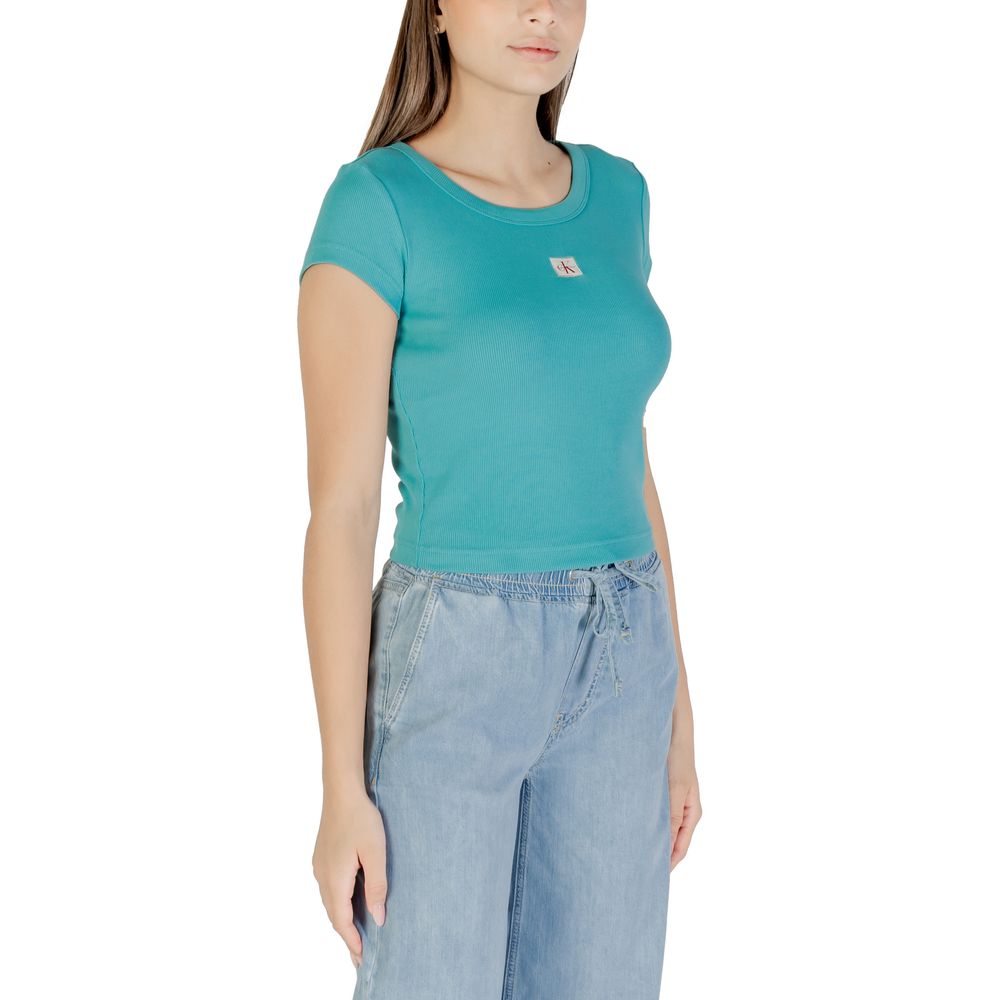 Calvin Klein Jeans Blaues Baumwoll-T-Shirt