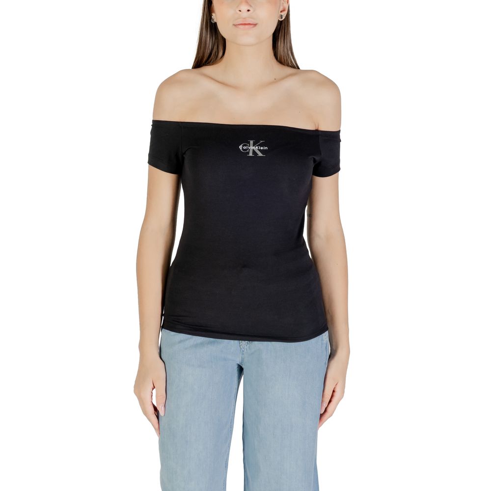 Calvin Klein Jeans Schwarzes Baumwoll-T-Shirt