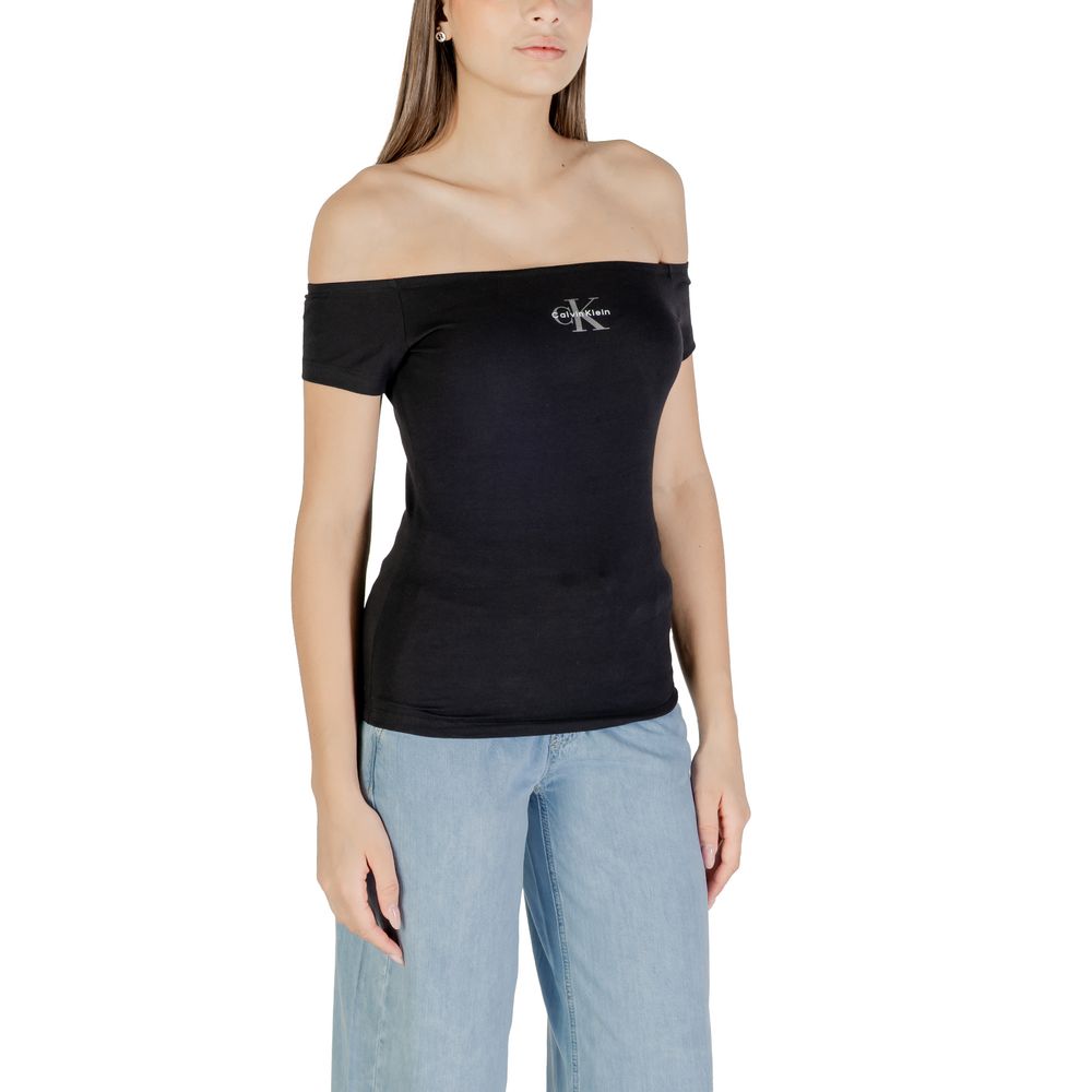 Calvin Klein Jeans Schwarzes Baumwoll-T-Shirt