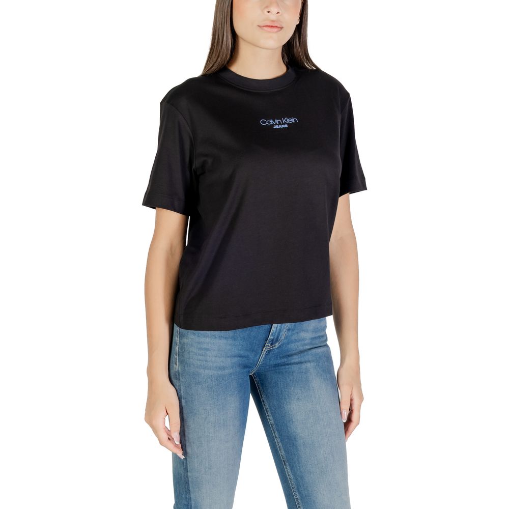 Calvin Klein Jeans Schwarzes Baumwoll-T-Shirt