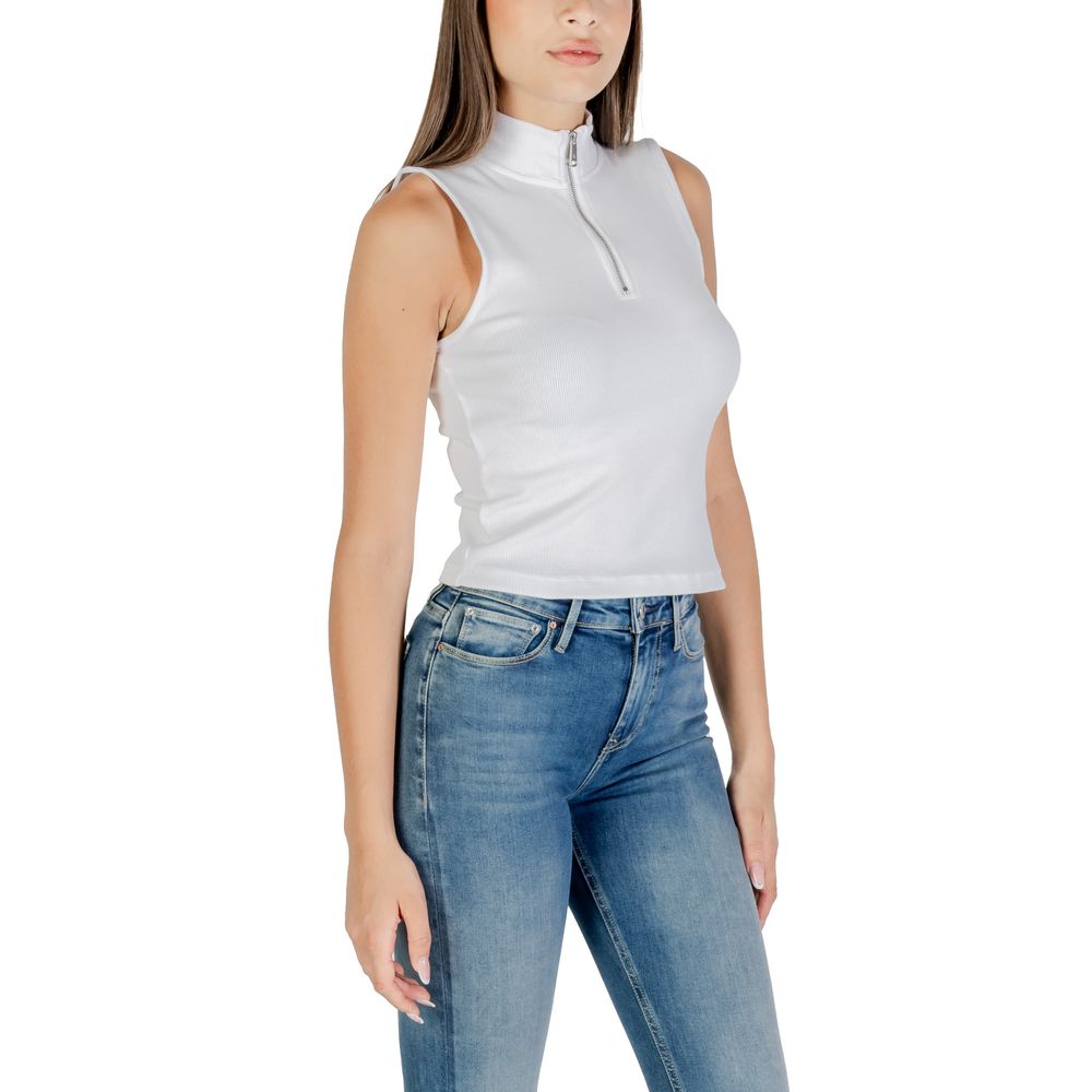 Calvin Klein Jeans Weißes Baumwoll-Top