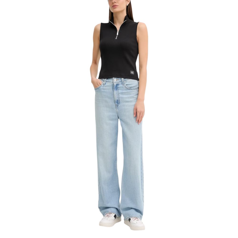 Calvin Klein Jeans Schwarzes Baumwoll-Top