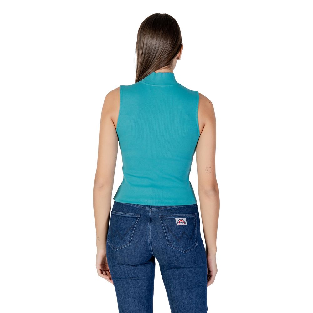 Calvin Klein Jeans Türkisfarbenes Baumwoll-Top