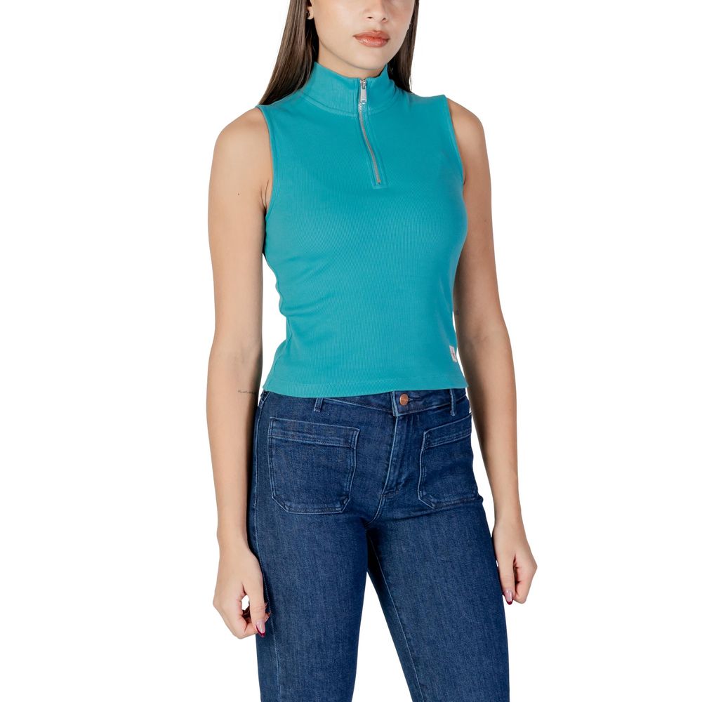 Calvin Klein Jeans Türkisfarbenes Baumwoll-Top
