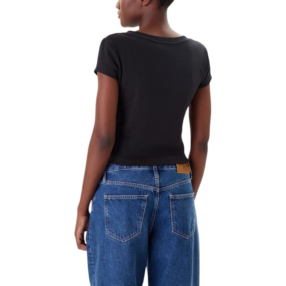 Calvin Klein Jeans Schwarzes Baumwoll-T-Shirt