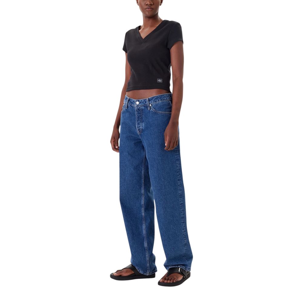 Calvin Klein Jeans Schwarzes Baumwoll-T-Shirt