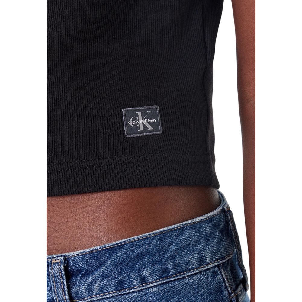 Calvin Klein Jeans Schwarzes Baumwoll-T-Shirt
