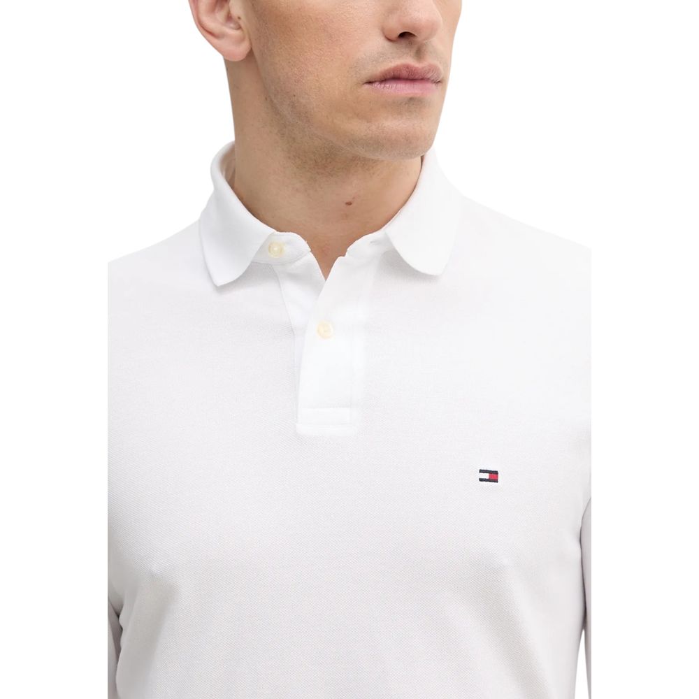 Tommy Hilfiger Weißes Bio-Baumwoll-Langarm-T-Shirt