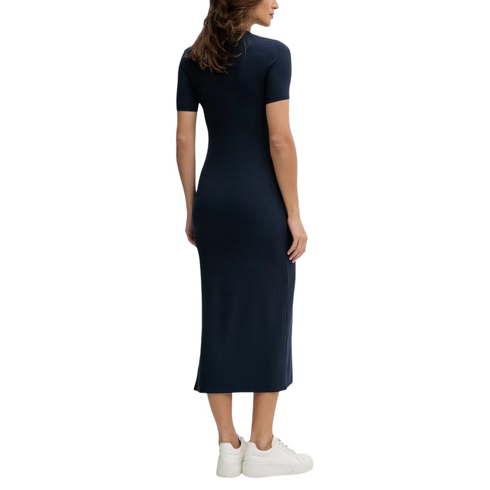 Calvin Klein Jeans Langes blaues Modal-Kleid