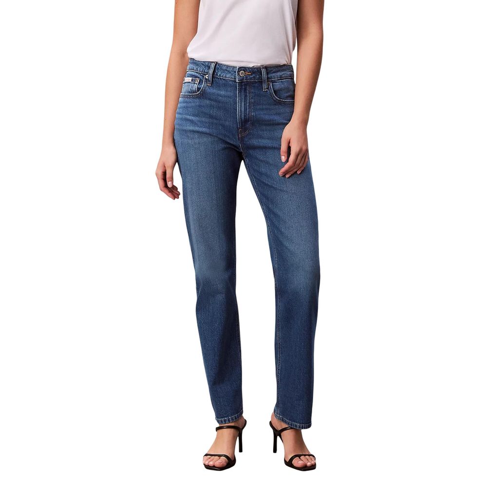 Calvin Klein Jeans Blaue Baumwoll-Mom-Jeans
