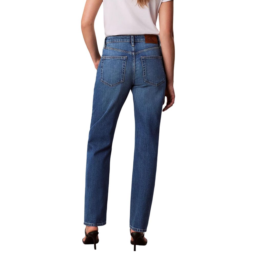 Calvin Klein Jeans Blaue Baumwoll-Mom-Jeans