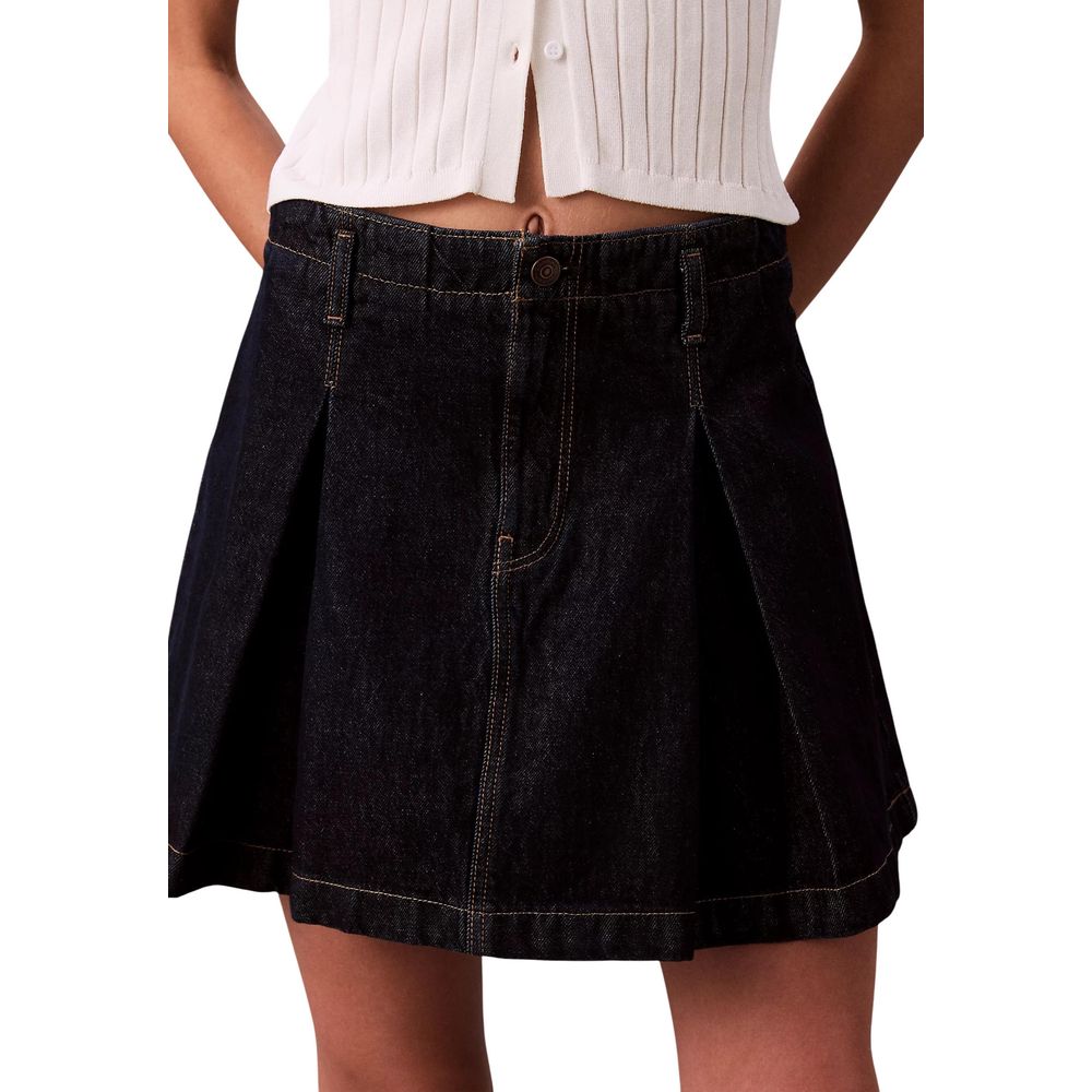 Calvin Klein Jeans Blaue Baumwoll-Minirock