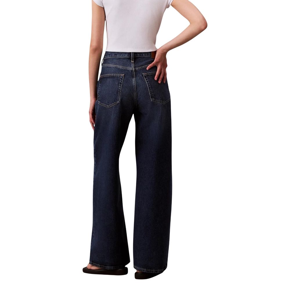 Calvin Klein Jeans Blaue Bootcut-Jeans aus recycelter Baumwolle