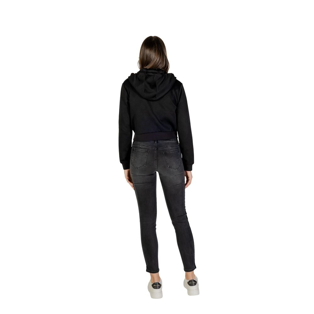 Guess Active Schwarzer Hoodie aus Polyester
