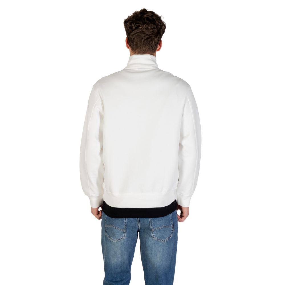 Armani Exchange Cremefarbener Baumwollpullover