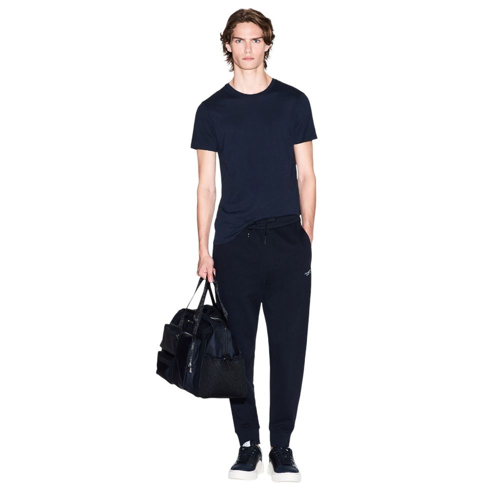 Armani Exchange Blaue Baumwoll-Jogginghose (Trainingshose)