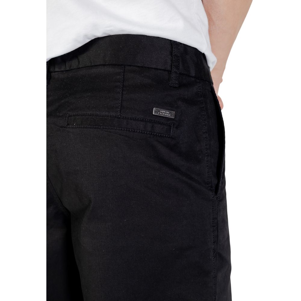 Armani Exchange Schwarze Baumwoll-Skinny-Hose